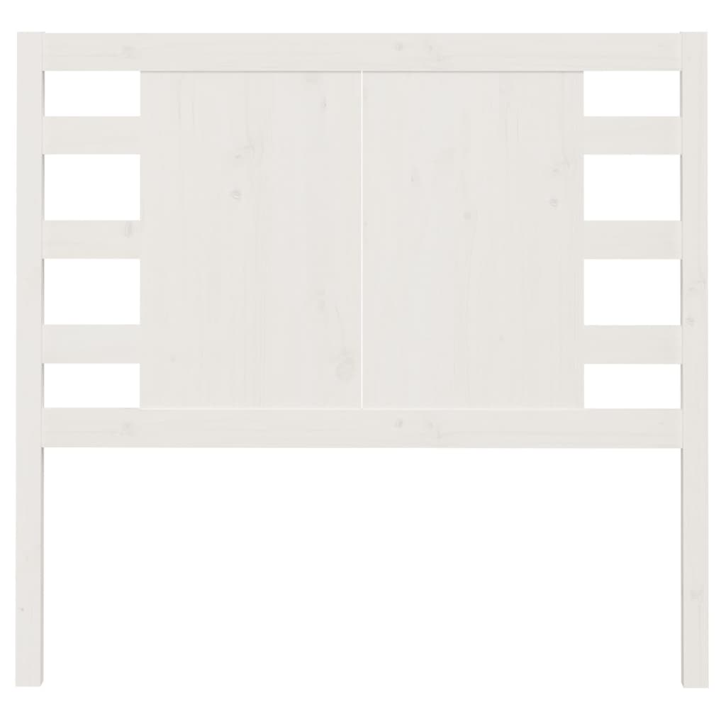 Табла за спалня, бяла, 96x4x100 см, бор масив