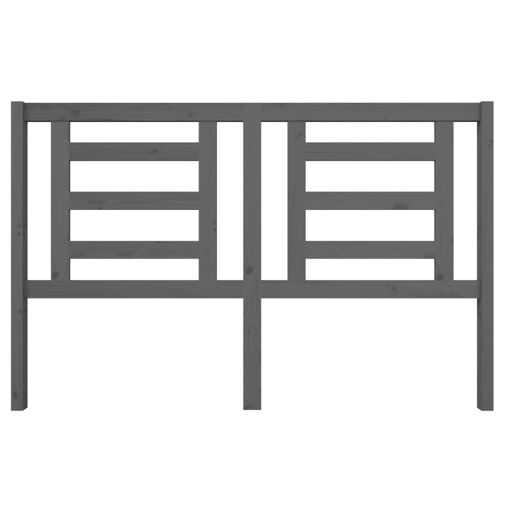 Горна табла за легло, сива, 156x4x100 см, бор масив