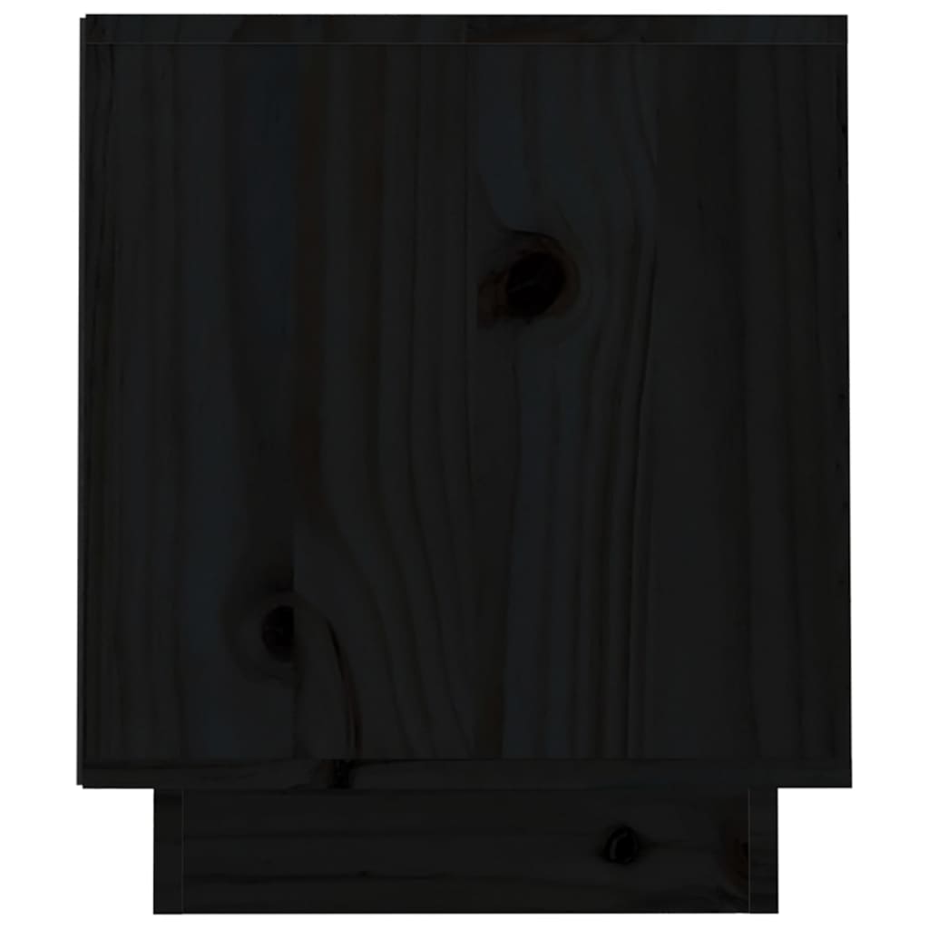 ТВ шкаф, черен, 70x34x40 см, бор масив