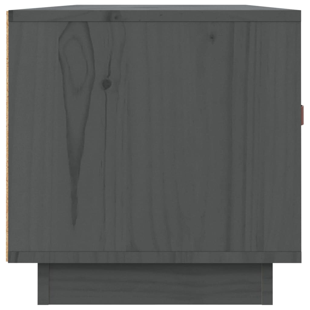 ТВ шкаф, сив, 80x34x35 см, бор масив