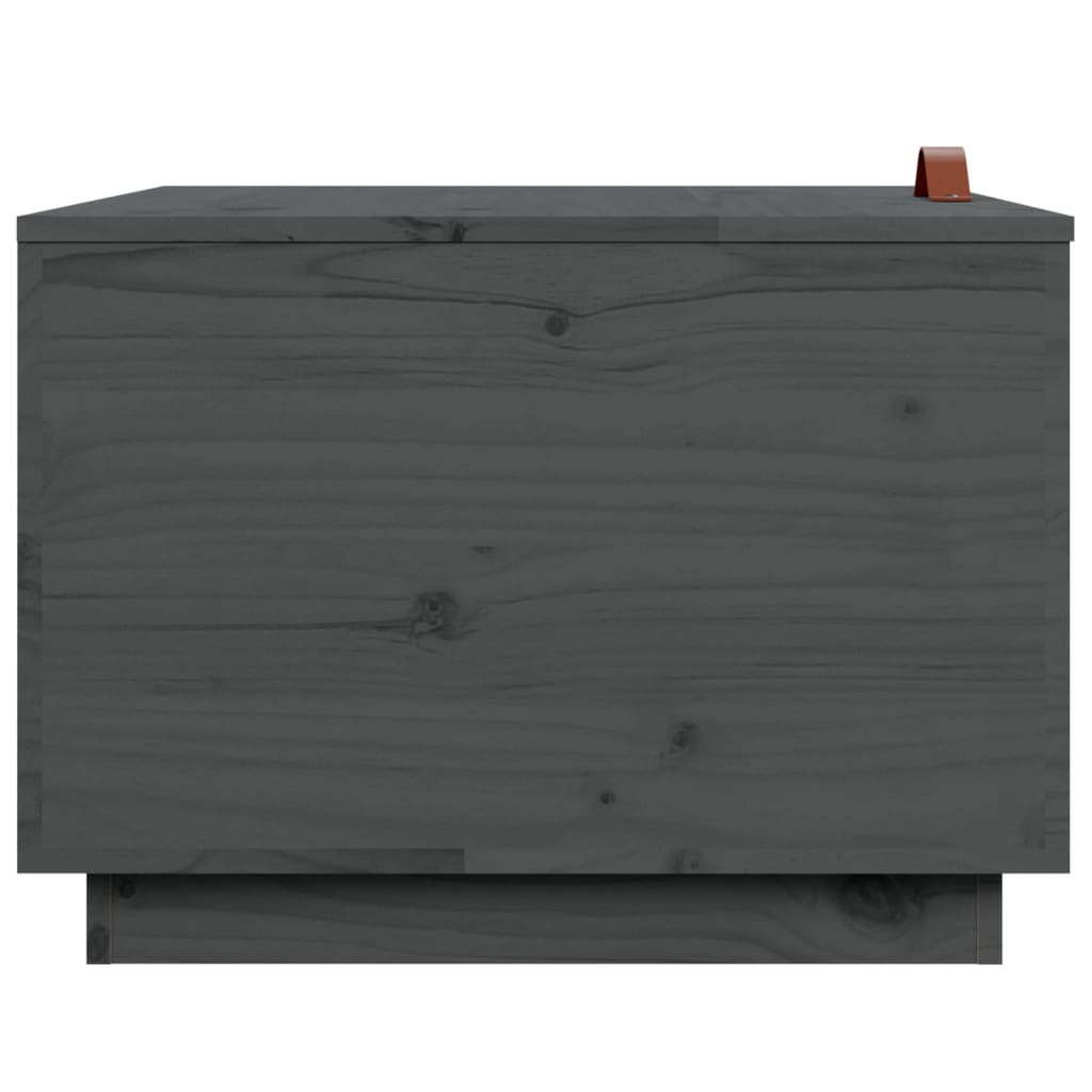 Кутии за съхранение с капаци 3 бр сиви борова дървесина масив