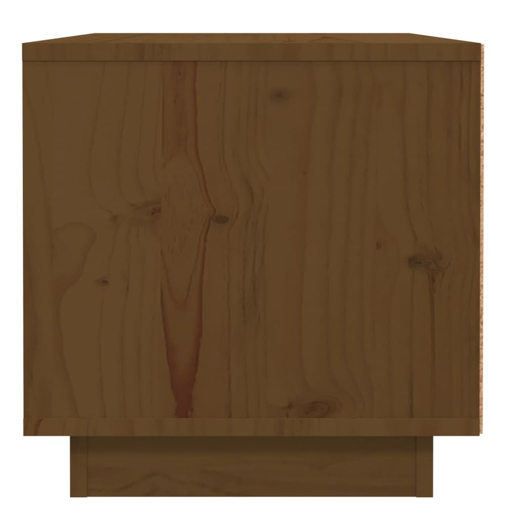 Нощно шкафче, меденокафяво, 40x34x35 см, борово дърво масив
