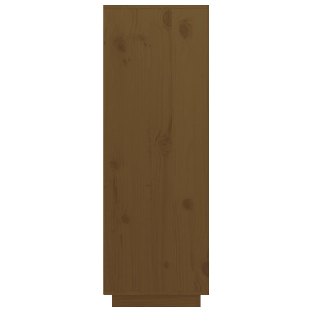 Висок шкаф, меденокафяв, 89x40x116,5 см, борово дърво масив