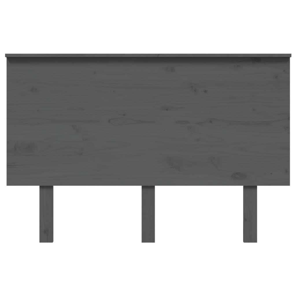 Горна табла за легло, сива, 124x6x82,5 см, бор масив