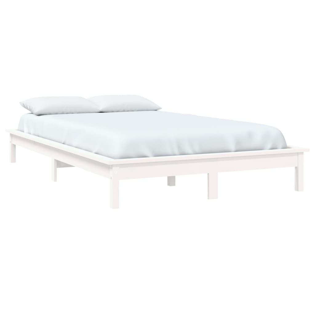 Рамка за легло, бяла, бор масив, 120x190 см, 4FT Small Double