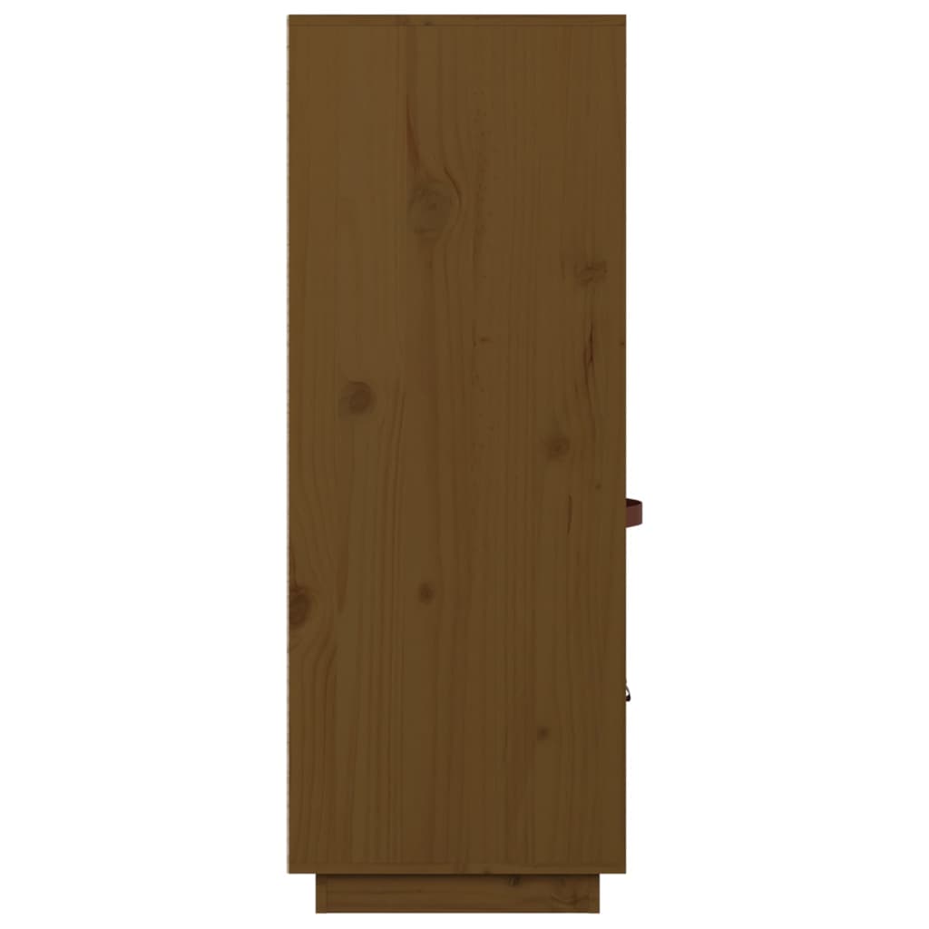 Висок шкаф, меденокафяв, 67x40x108,5 см, борово дърво масив