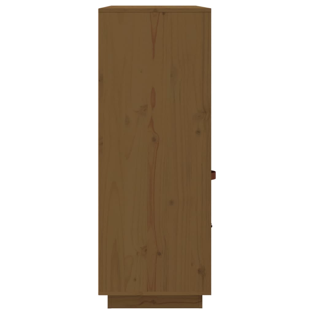 Висок шкаф, меденокафяв, 100x40x108,5 см, борово дърво масив