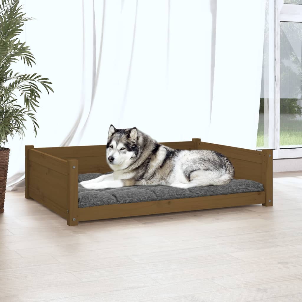Кучешко легло, меденокафяво, 105,5x75,5x28 см, бор масив