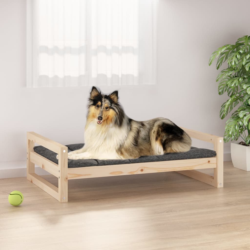 Кучешко легло, 95,5x65,5x28 см, борово дърво масив