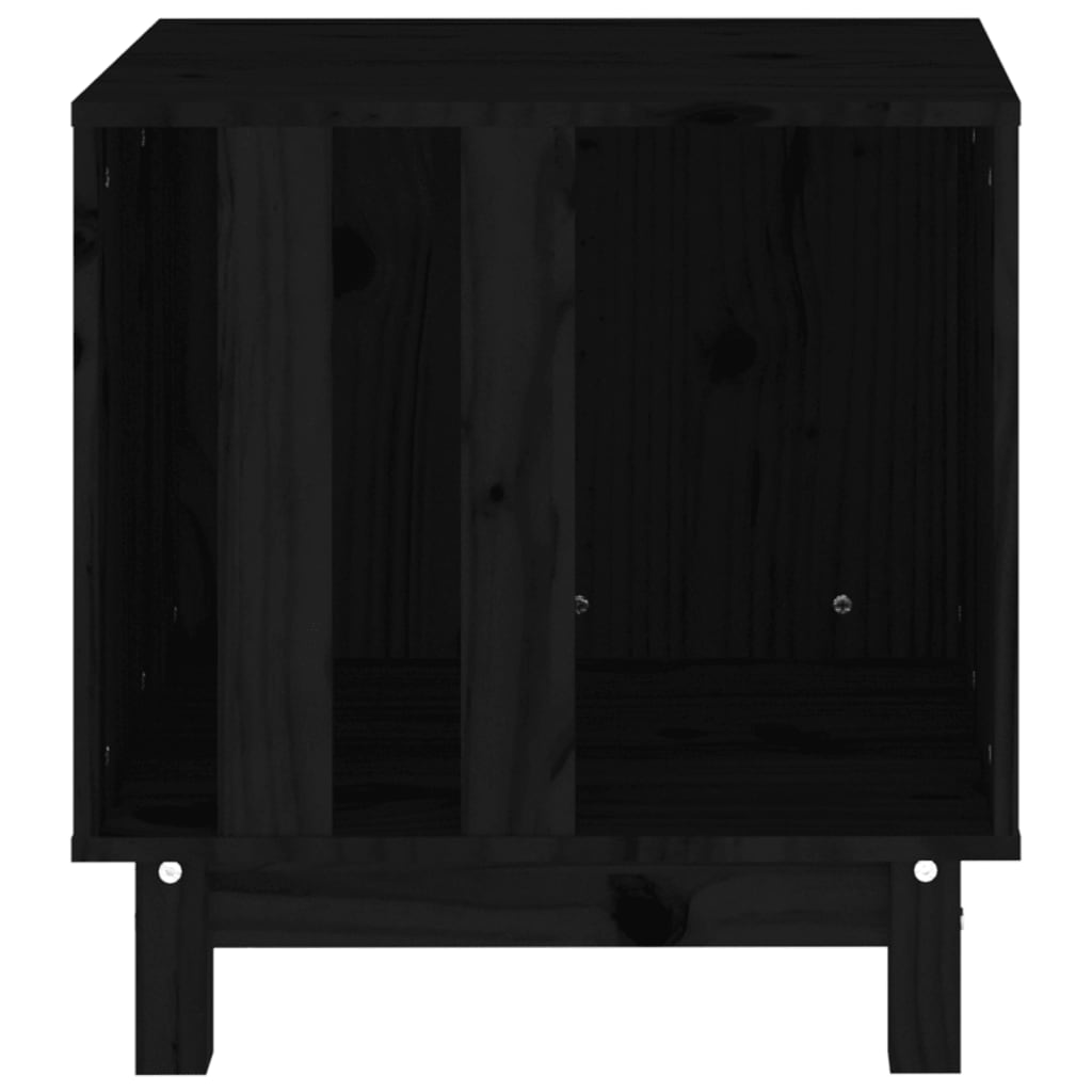 Кучешка колиба, черна, 50x40x52 см, бор масив