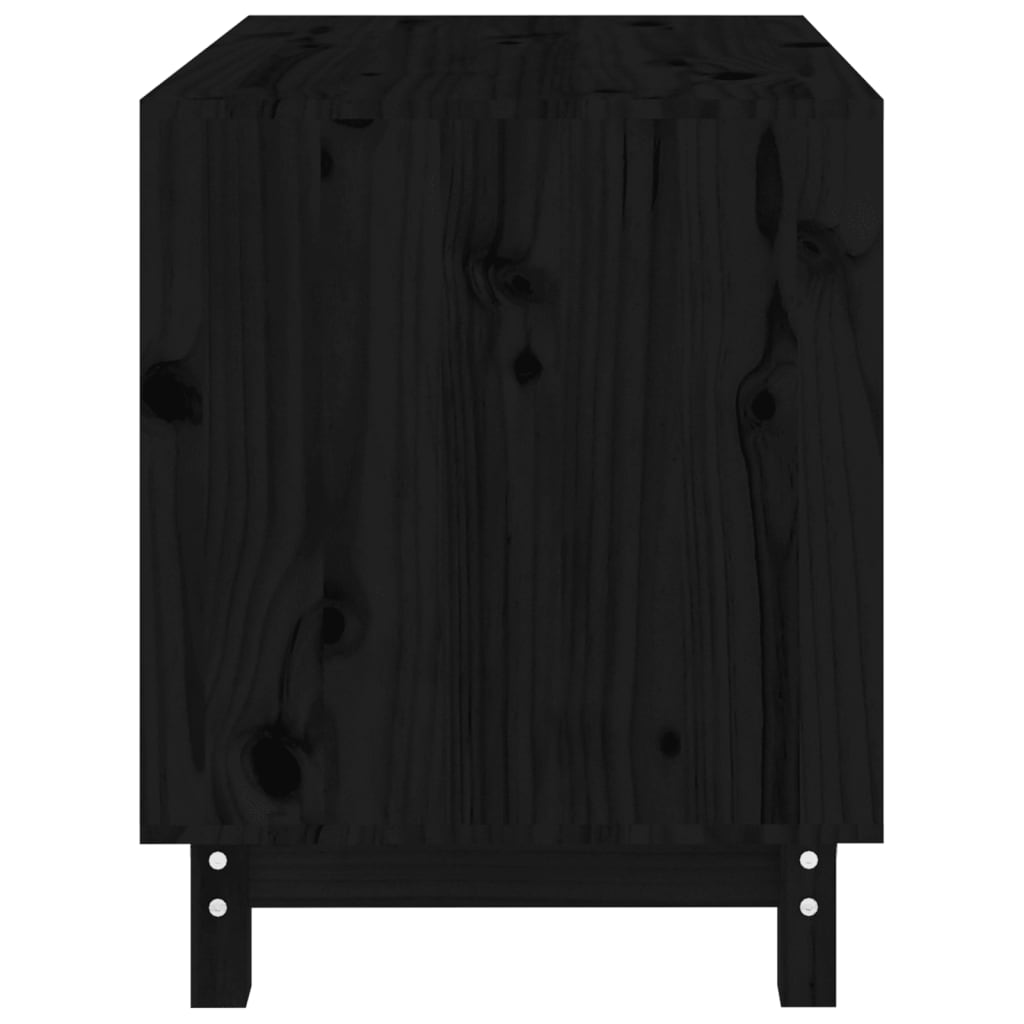 Кучешка колиба, черна, 70x50x62 см, бор масив