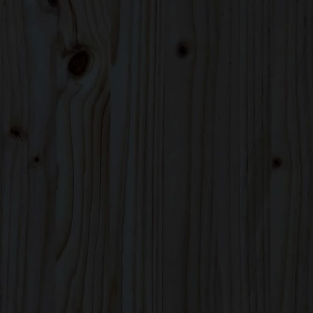 Поставка за дърва за огрев, черна, 33,5x30x110 см, бор масив