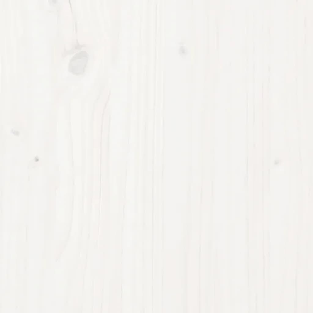 Разтегателна кушетка, бяла, борово дърво масив, 2x(90x190) см