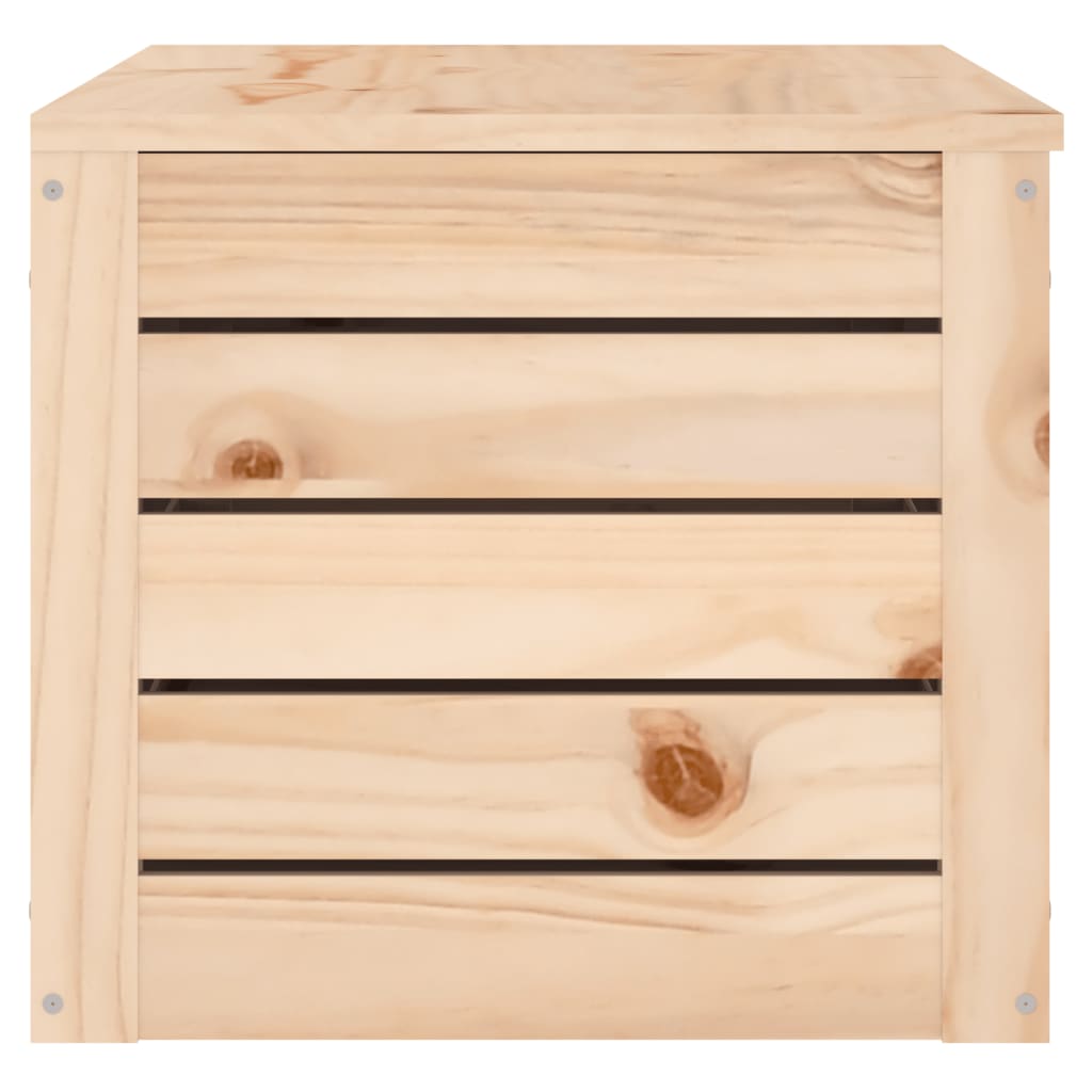 Кутия за съхранение, 89x36,5x33 см, борово дърво масив