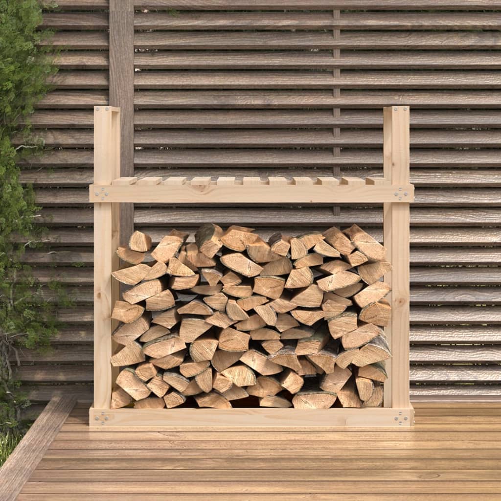 Поставка за дърва за огрев 110x35x108,5 масивно дърво бор