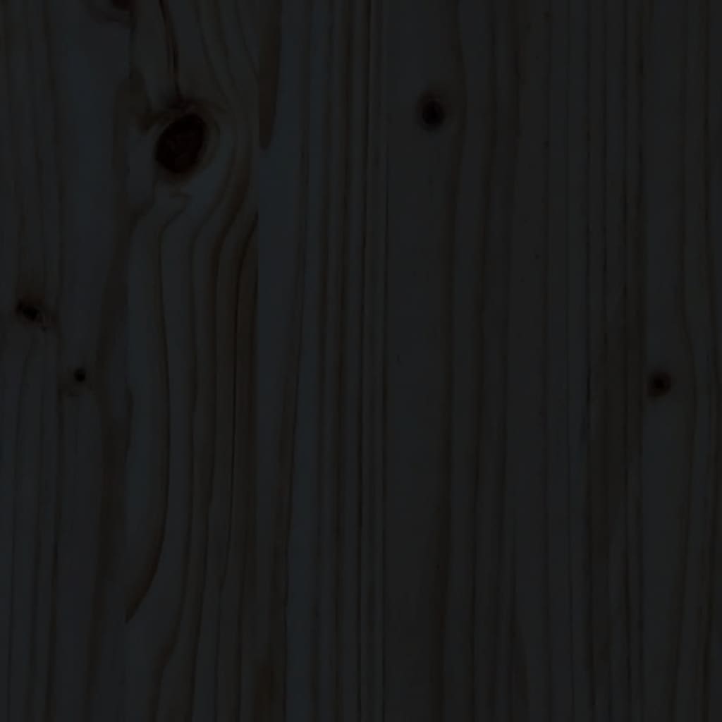 Градинска табуретка, черна, 120x80 см, борова дървесина масив