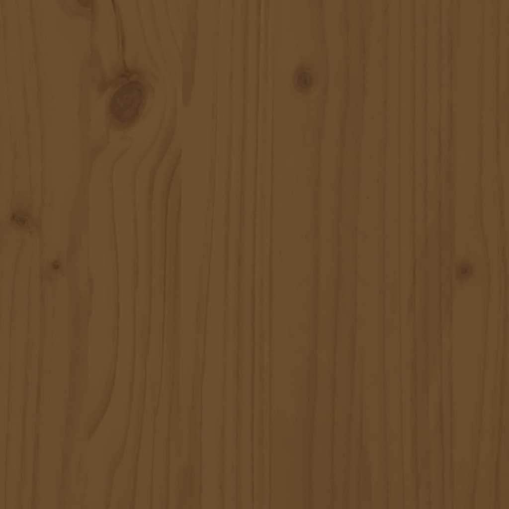 Шезлонги, 2 бр, меденокафяви, 199,5x60x74см, борово дърво масив