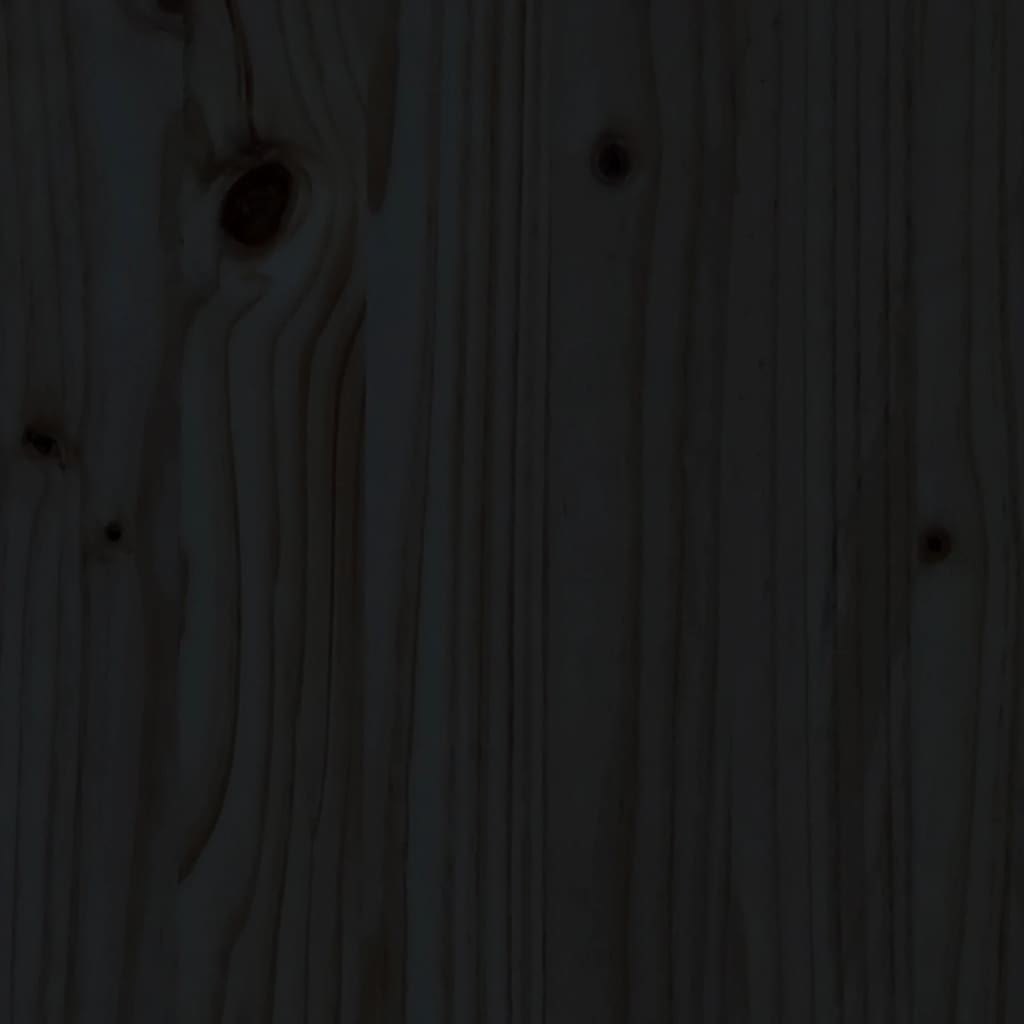 Шезлонг, черен, 199,5x60x74 см, борово дърво масив