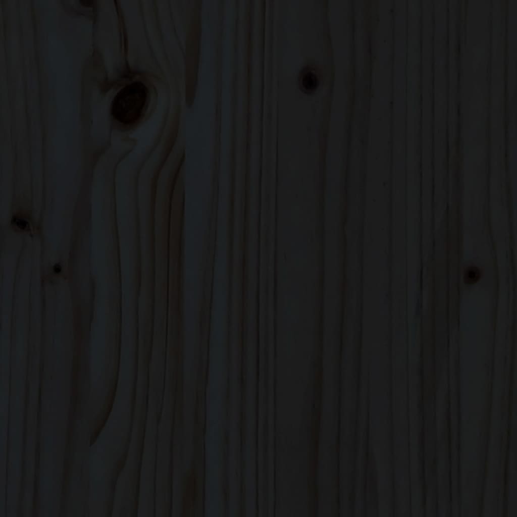 Шезлонги, 2 бр, черни, 199,5x60x74 см, борово дърво масив