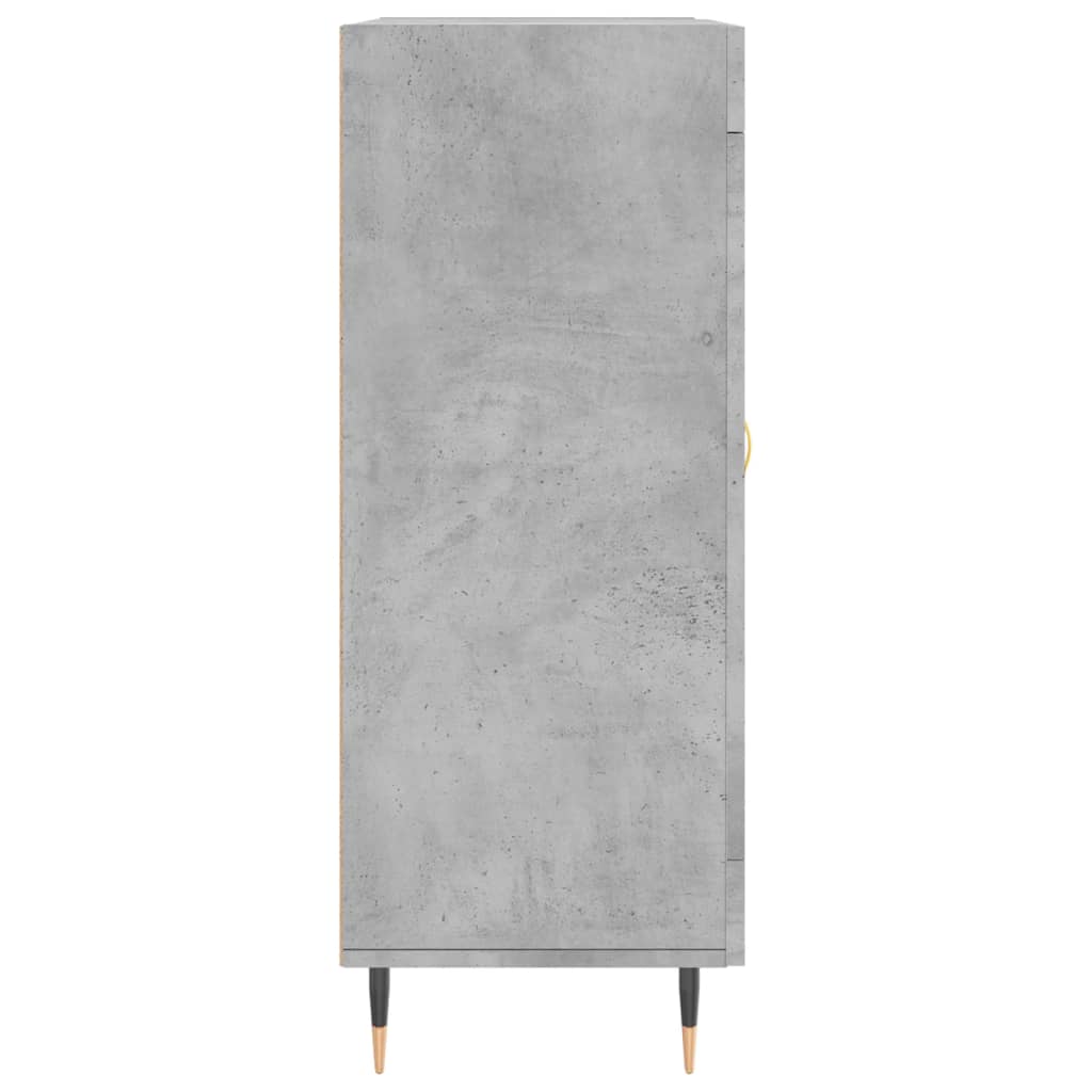 Сайдборд, бетонно сив, 69,5x34x90 см, инженерно дърво