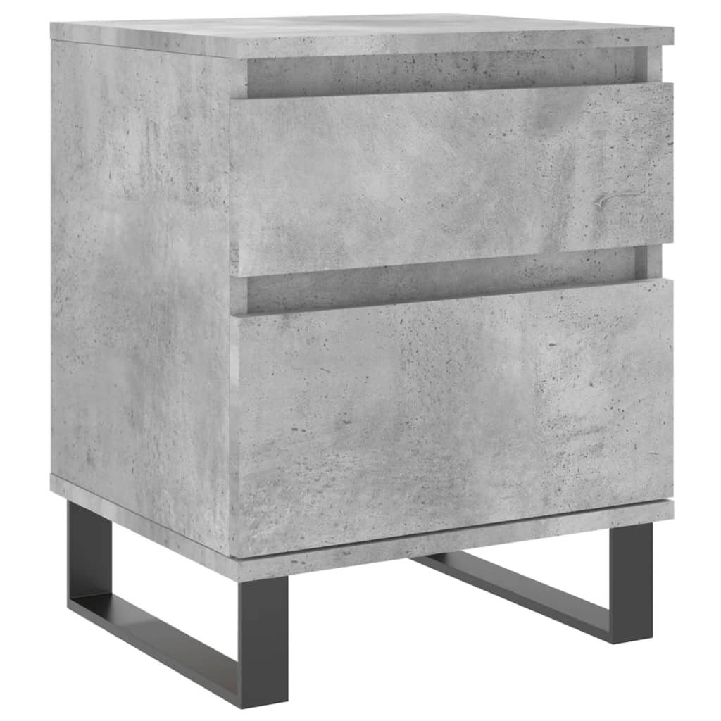 Нощни шкафчета 2 бр бетонно сив 40x35x50 см инженерна дървесина