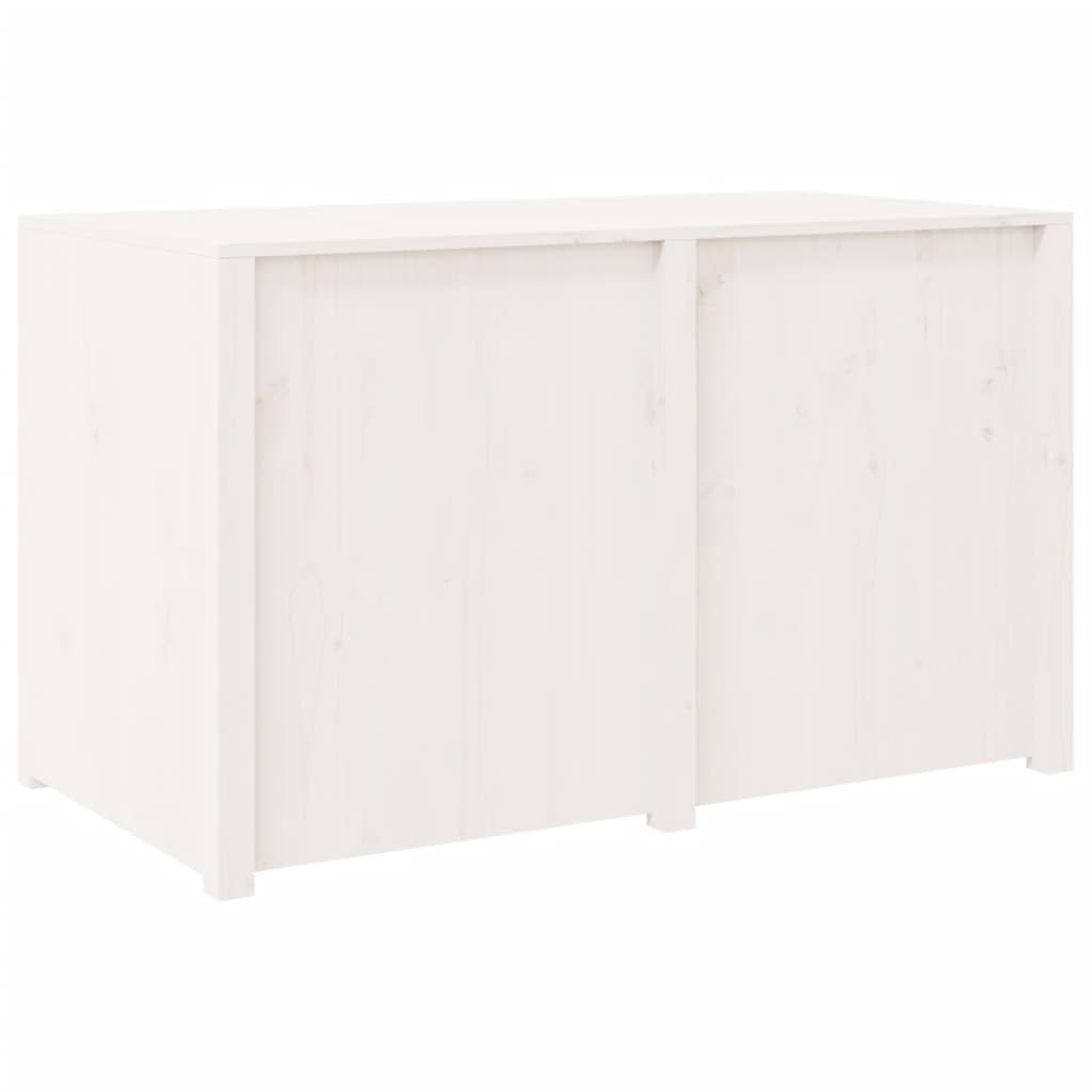 Кухненски шкаф за открито, бял, 106x55x64 см, бор масив