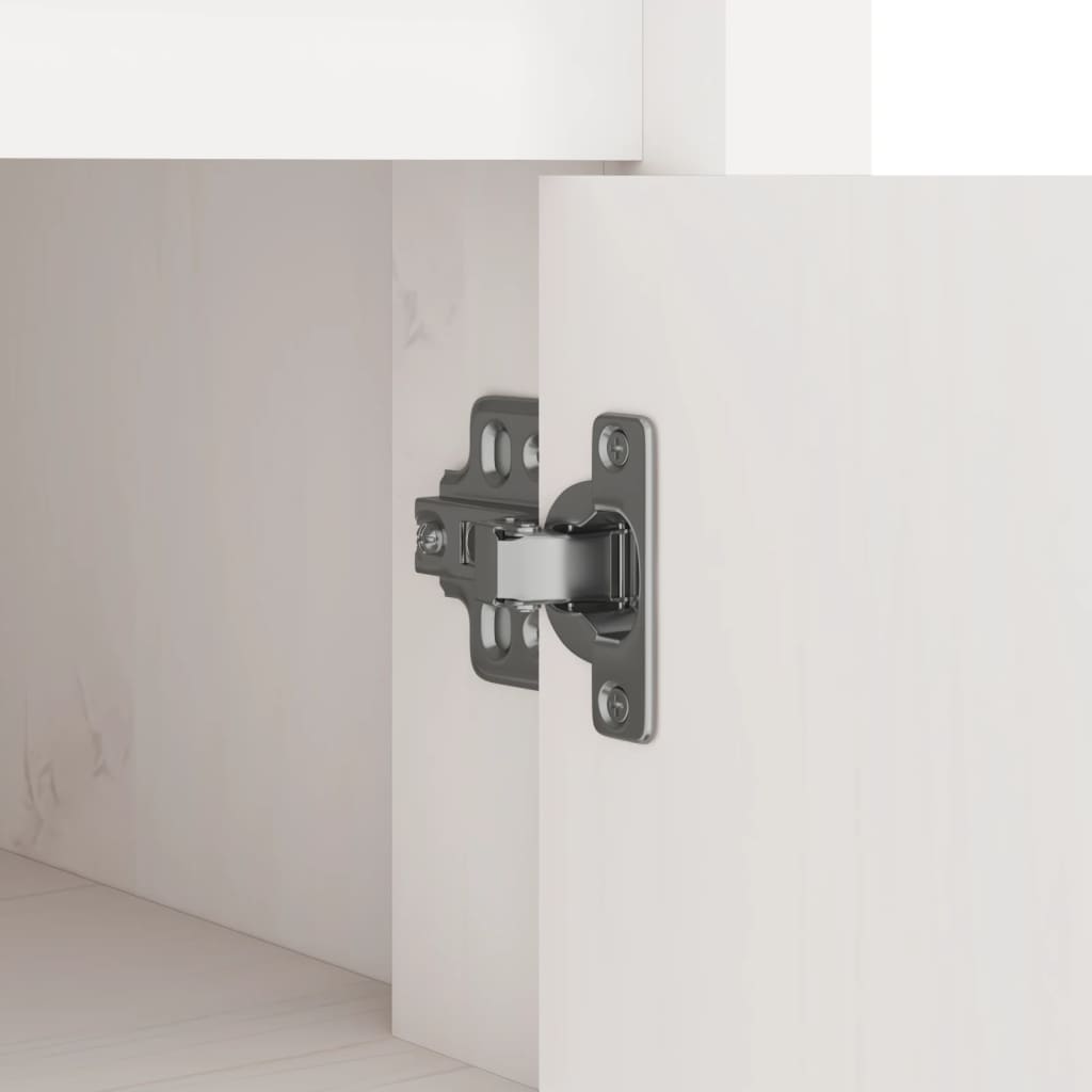 Кухненски шкаф за открито, бял, 106x55x64 см, бор масив