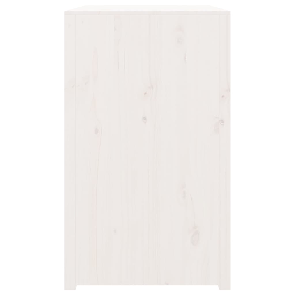 Кухненски шкаф за открито, бял, 106x55x92 см, бор масив