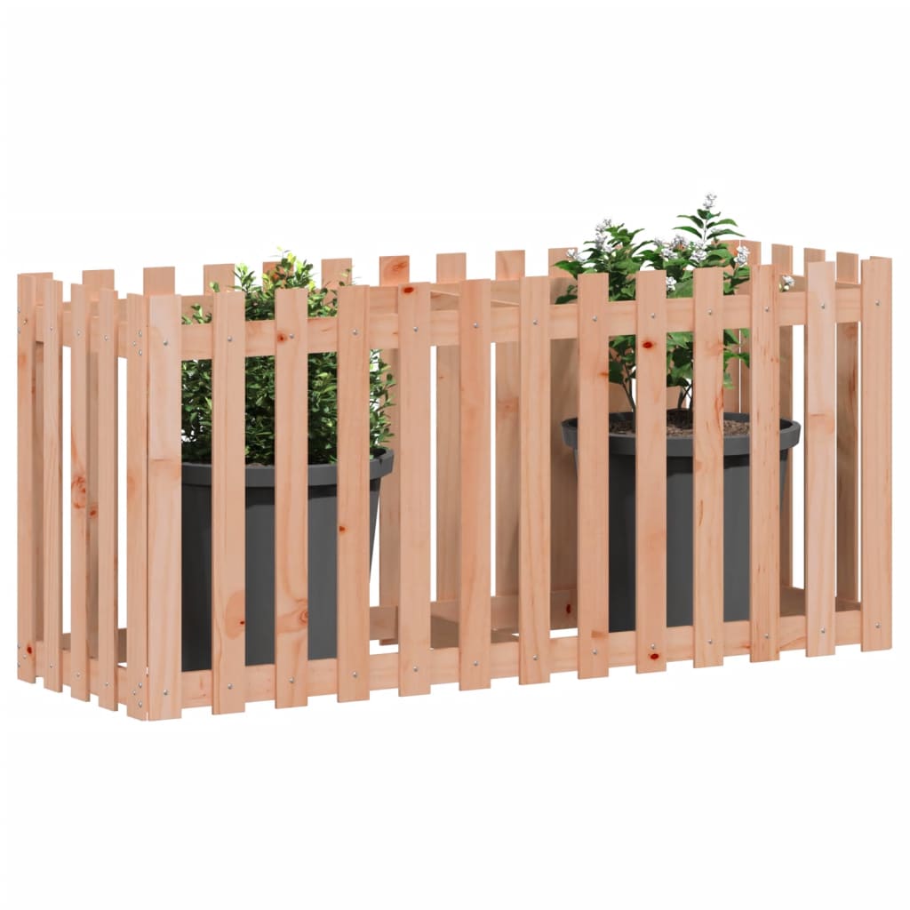 Градинска леха с дизайн на ограда 150x50x70 см дугласки масив