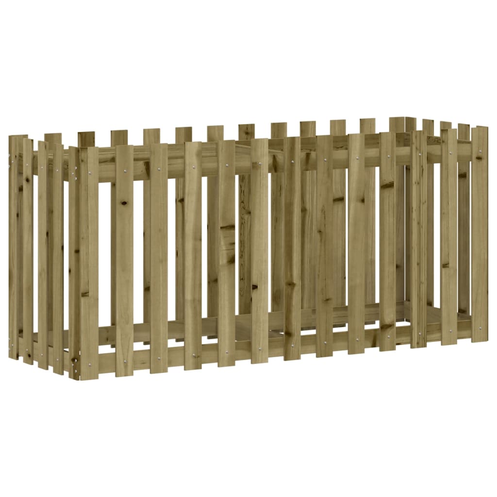 Градинска леха тип ограда 150x50x70 см импрегниран бор масив