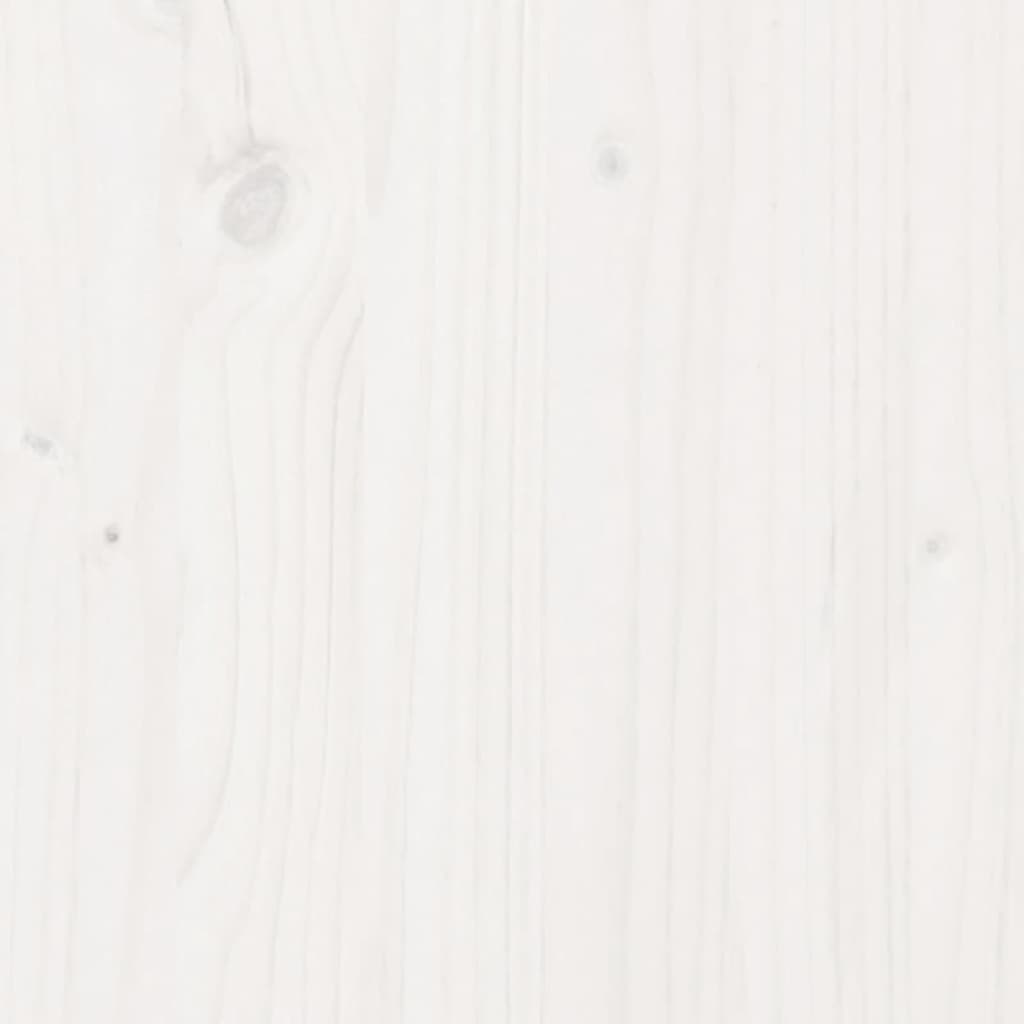 Маса за разсаждане с рафт, бял, 108x50x75см, борово дърво масив