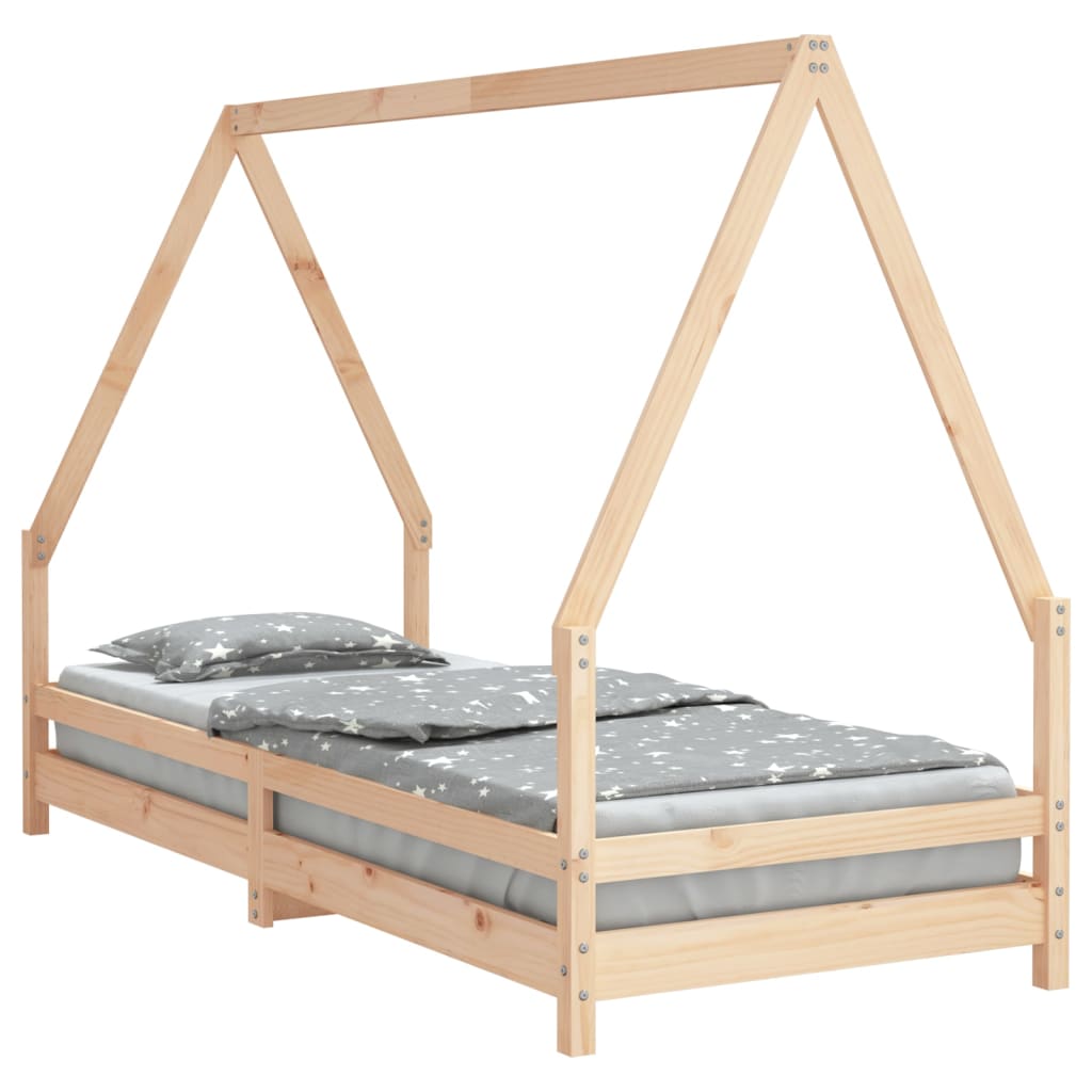 Рамка за детско легло 80x200 см масивна борова дървесина