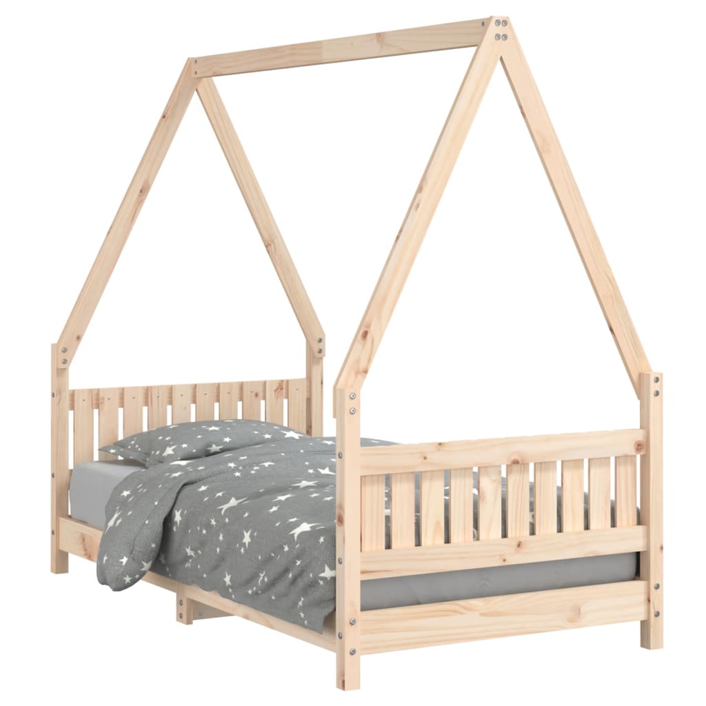 Рамка за детско легло 80x160 см масивна борова дървесина