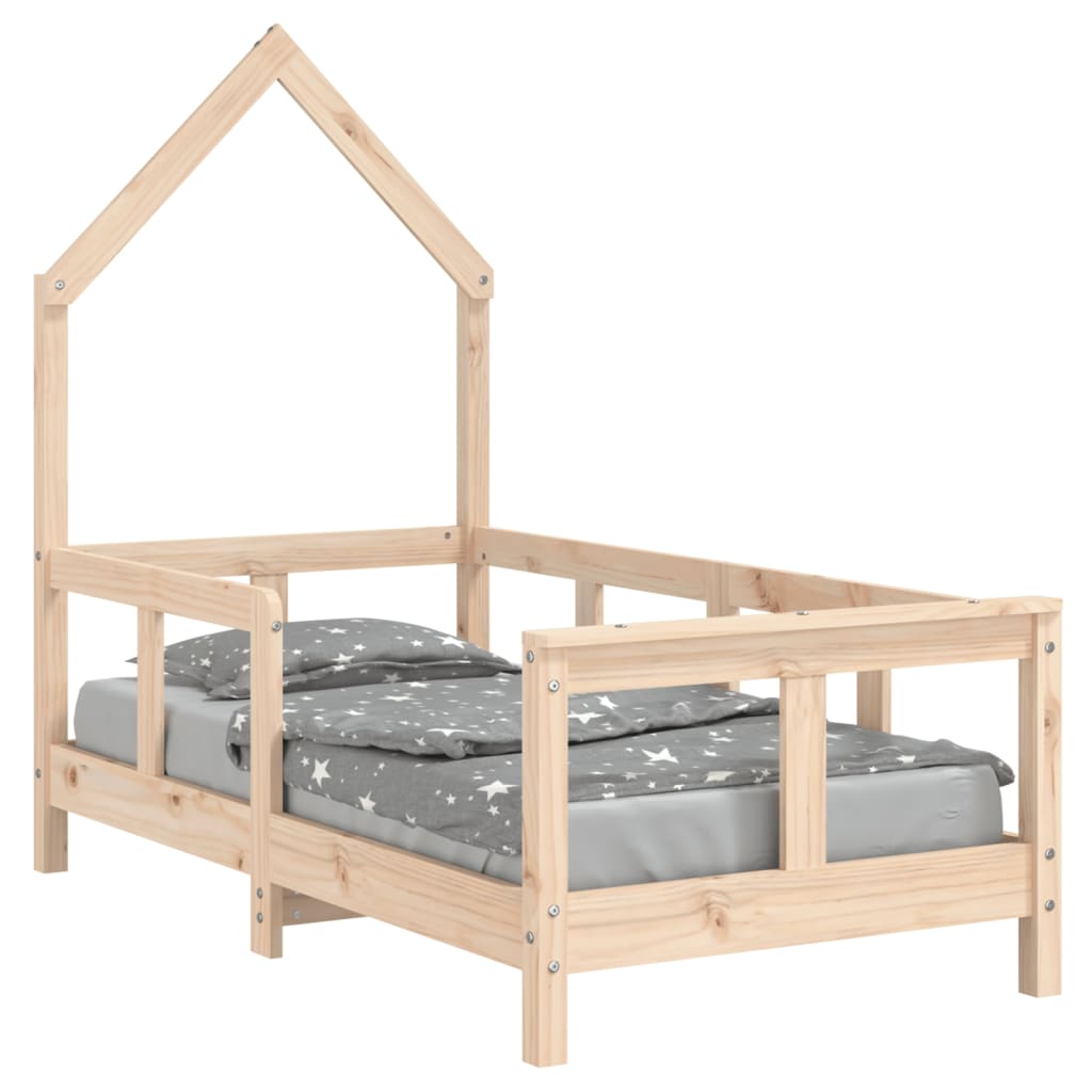 Рамка за детско легло, 70x140 см, масивна борова дървесина