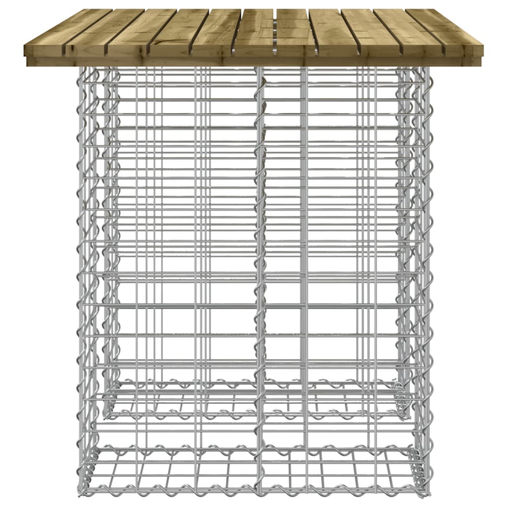 Градинска пейка с габионен дизайн 100x70x72 см импрегниран бор