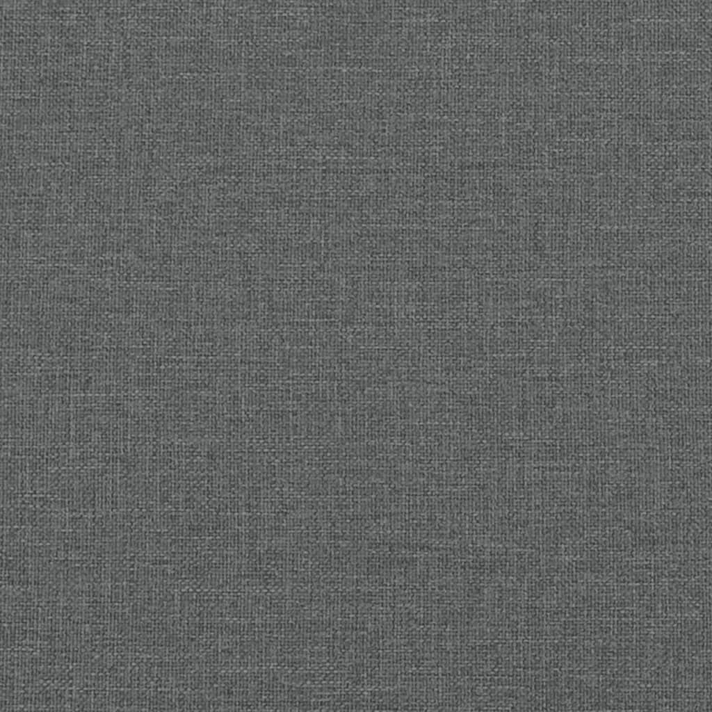 Трапезна пейка, тъмносива, 124x32x45 см, стомана и плат