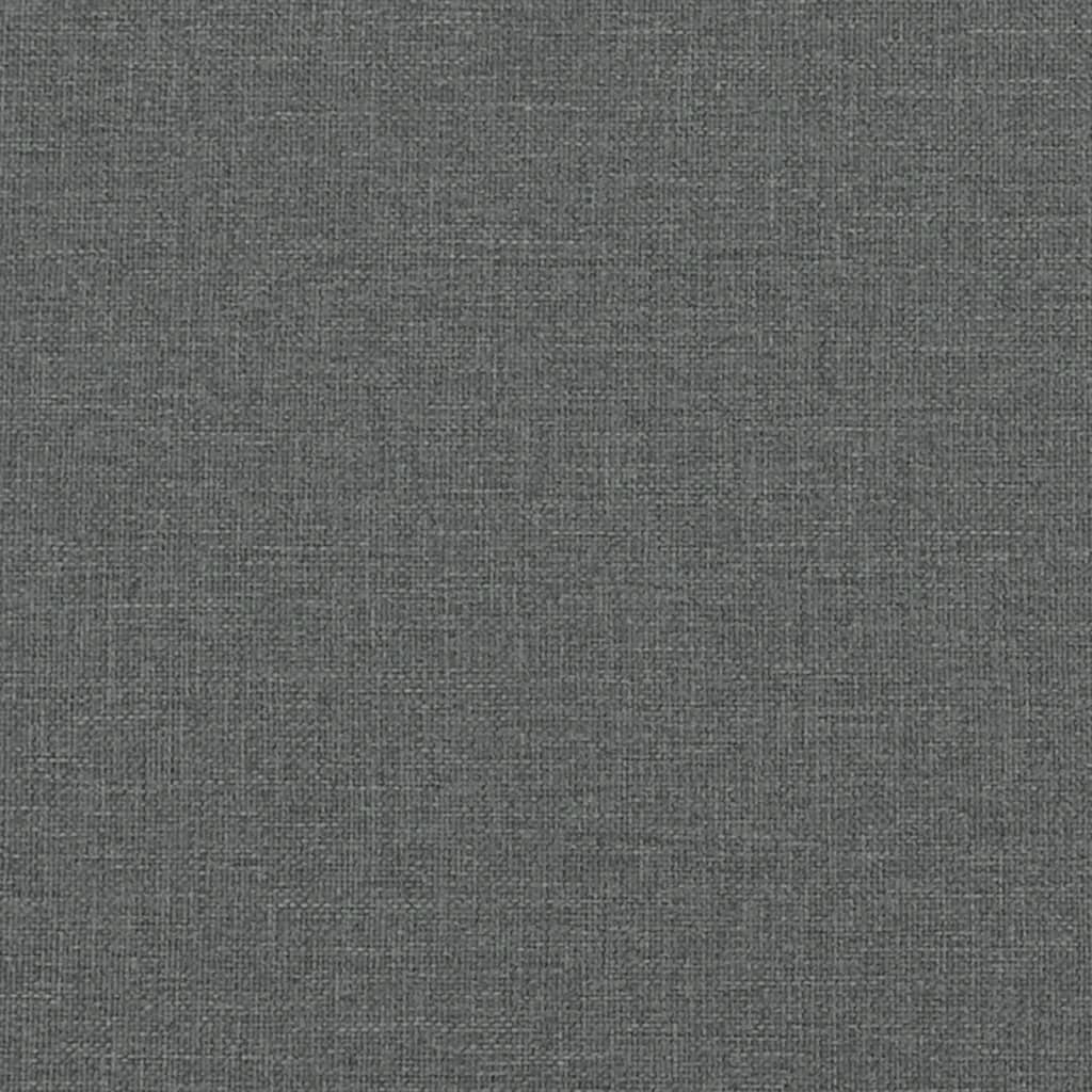Трапезна пейка, тъмносива, 186x32x45 см, стомана и плат