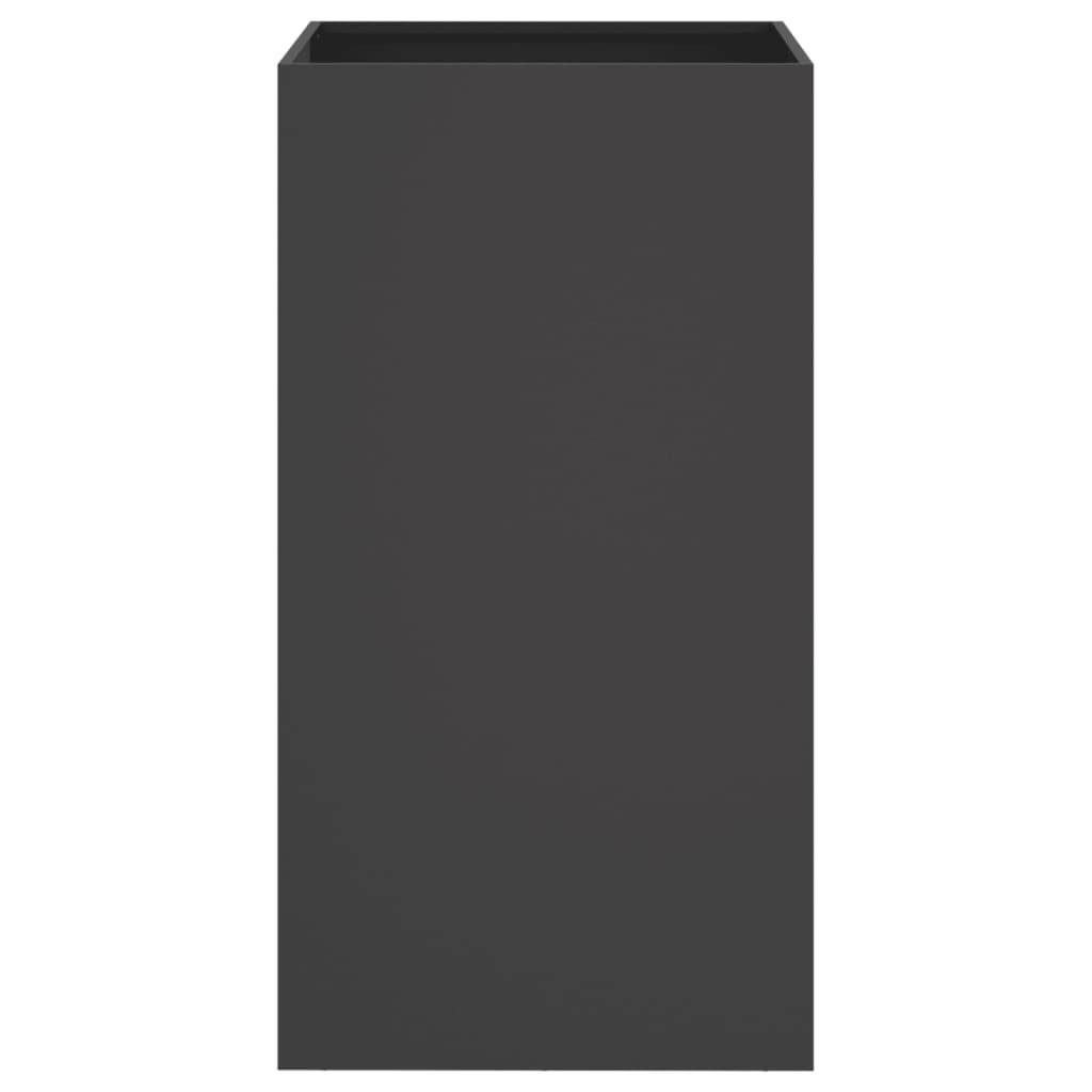 Кашпа, черна, 42x38x75 см, студеновалцувана стомана