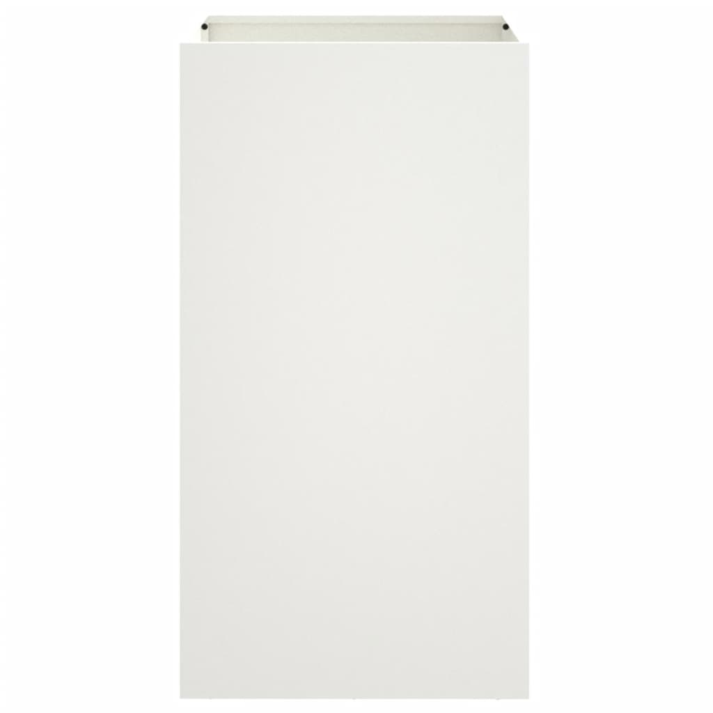 Кашпа, бяла, 42x38x75 см, студеновалцувана стомана