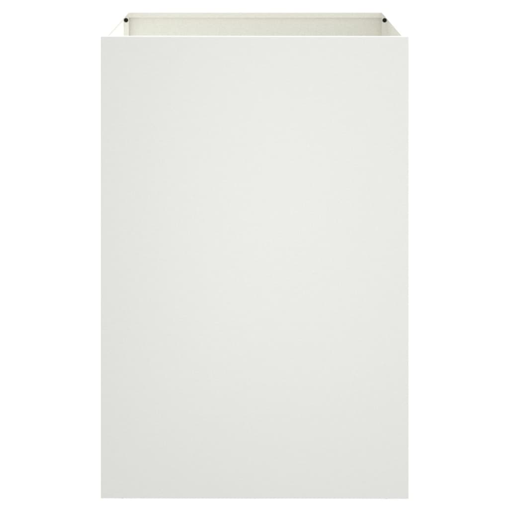 Кашпа, бяла, 52x48x75 см, студеновалцувана стомана