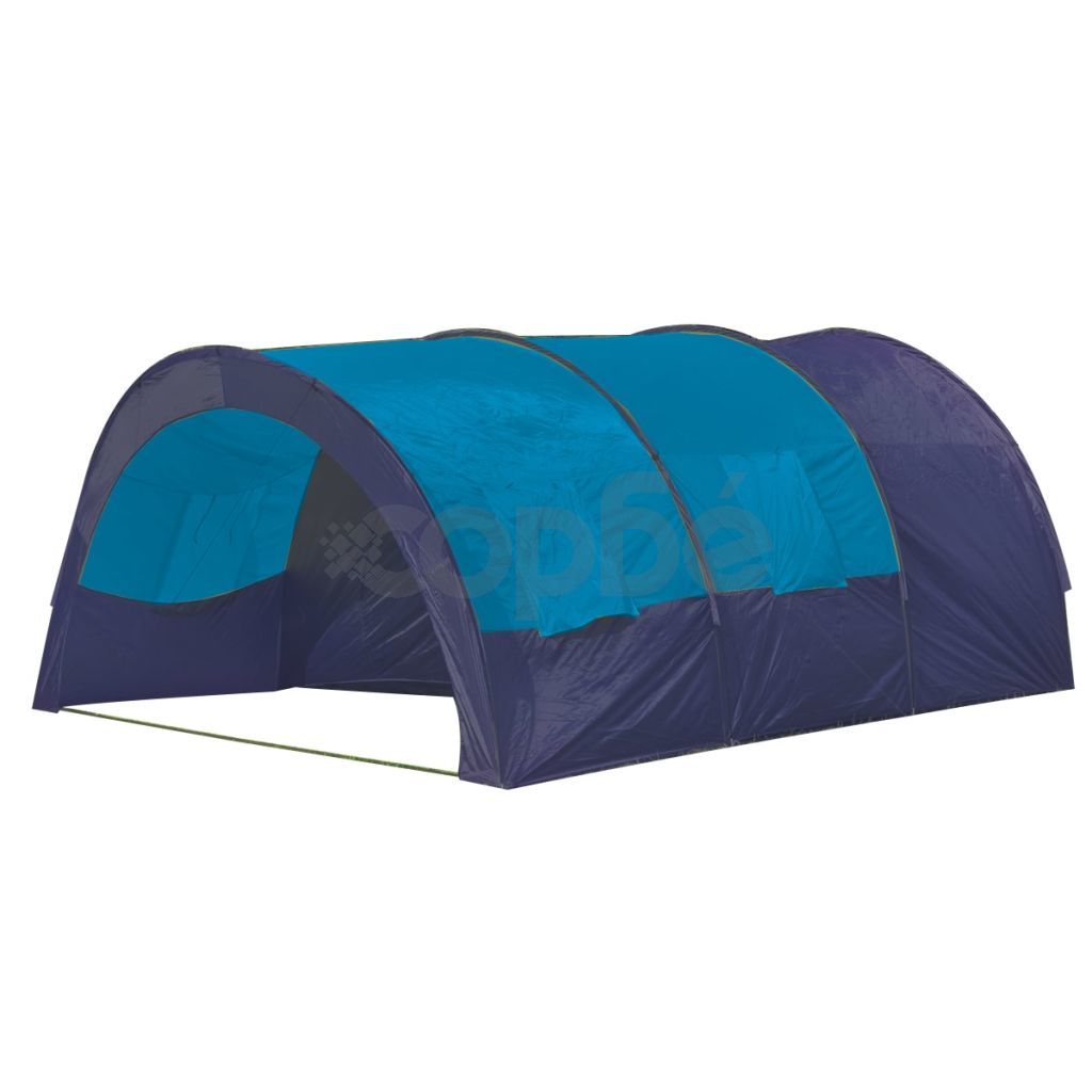 Полиестерна палатка за къмпинг за 6 човека, цвят тъмносин