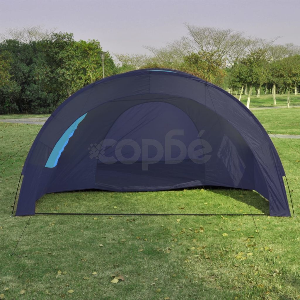 Полиестерна палатка за къмпинг за 6 човека, цвят тъмносин