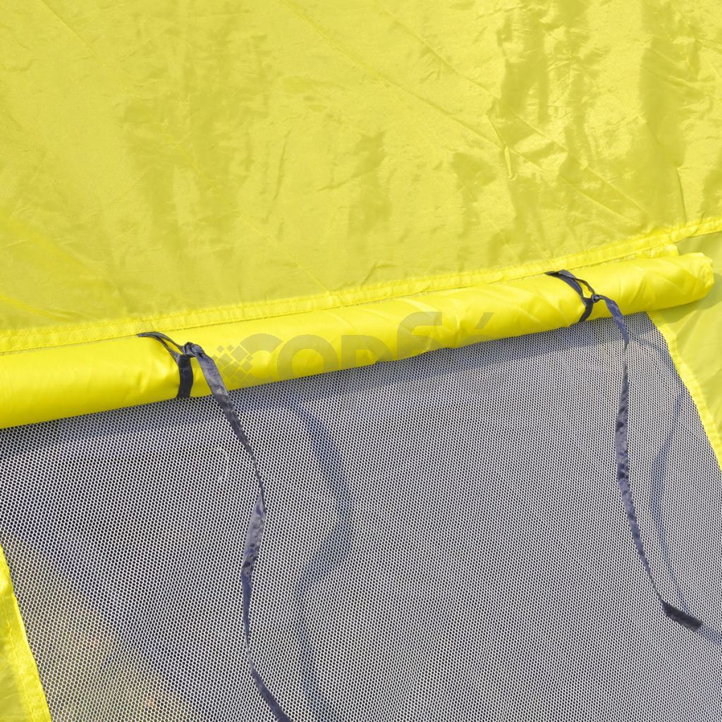 Полиестерна къмпинг палатка 6-местна синьо-жълта