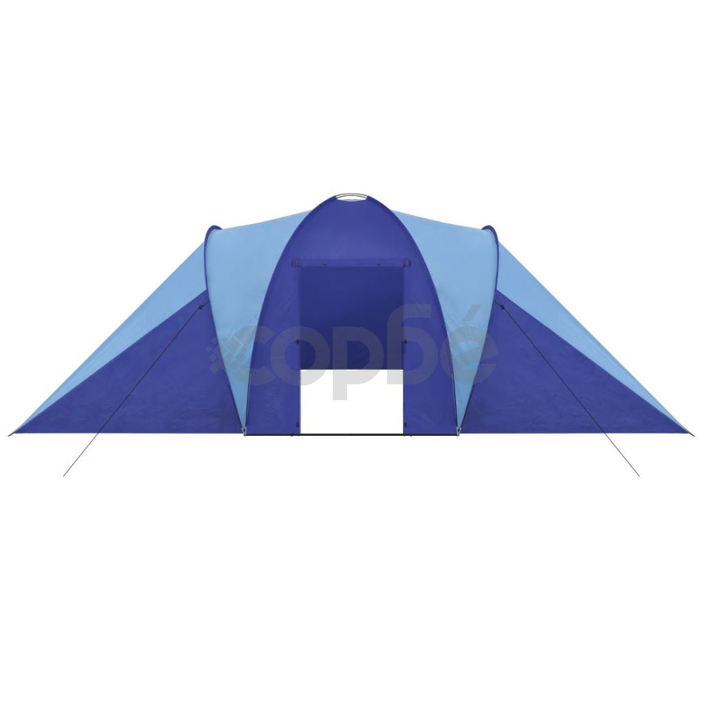 Палатка за къмпинг за 6 човека, цвят морско син/светло син