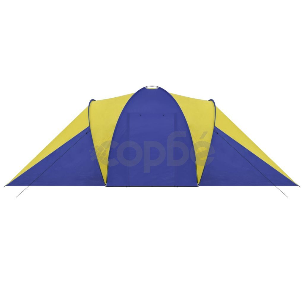 Къмпинг палатка, 6-местна, тъмносиня/жълта