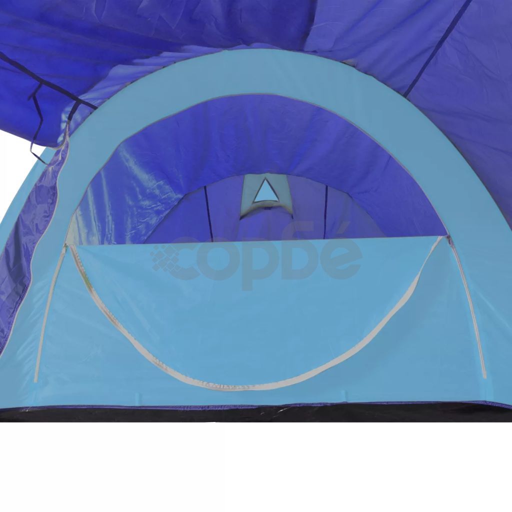 Къмпинг палатка, 4-местна, тъмносиня/светлосиня
