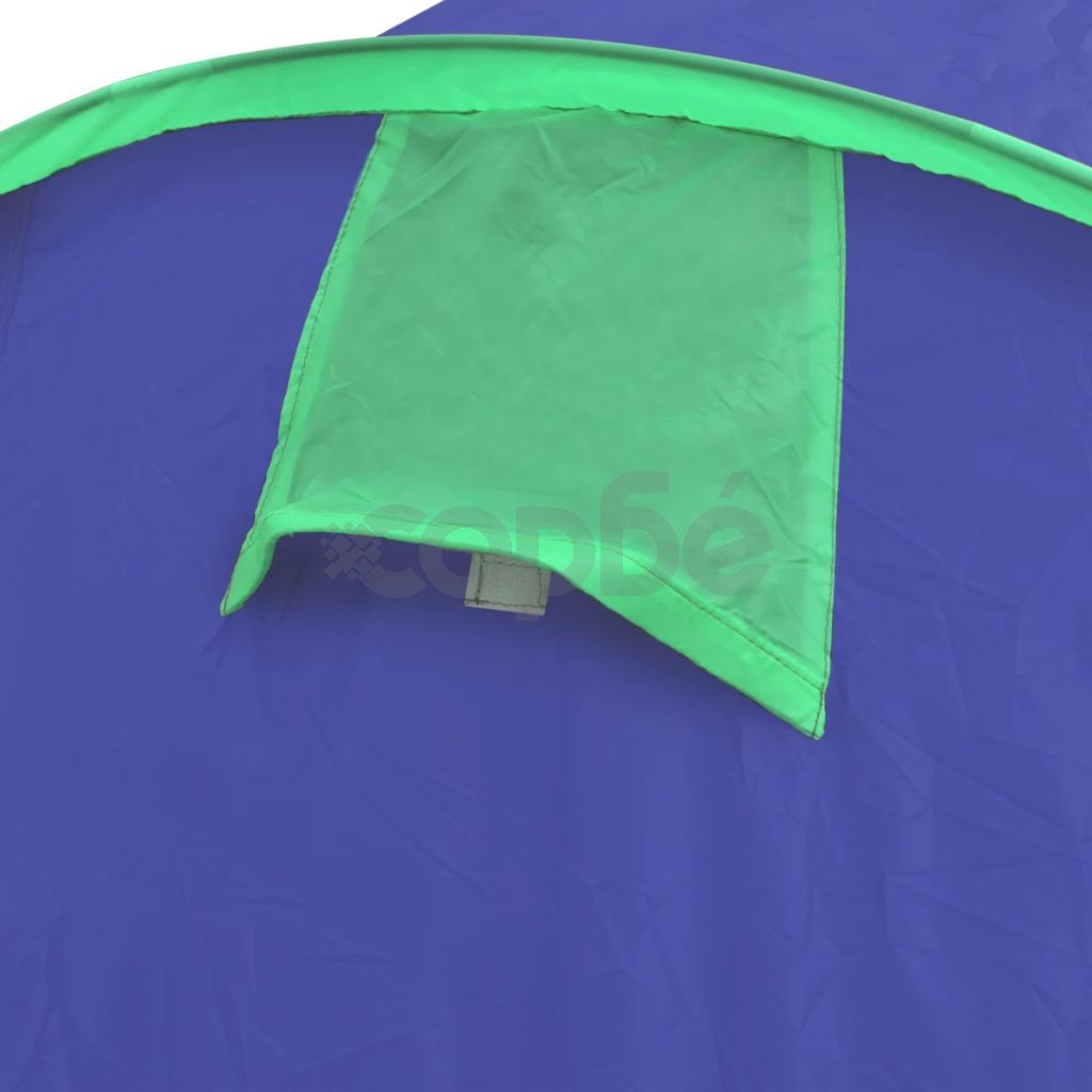 Къмпинг палатка, 4-местна, тъмносиня/зелена