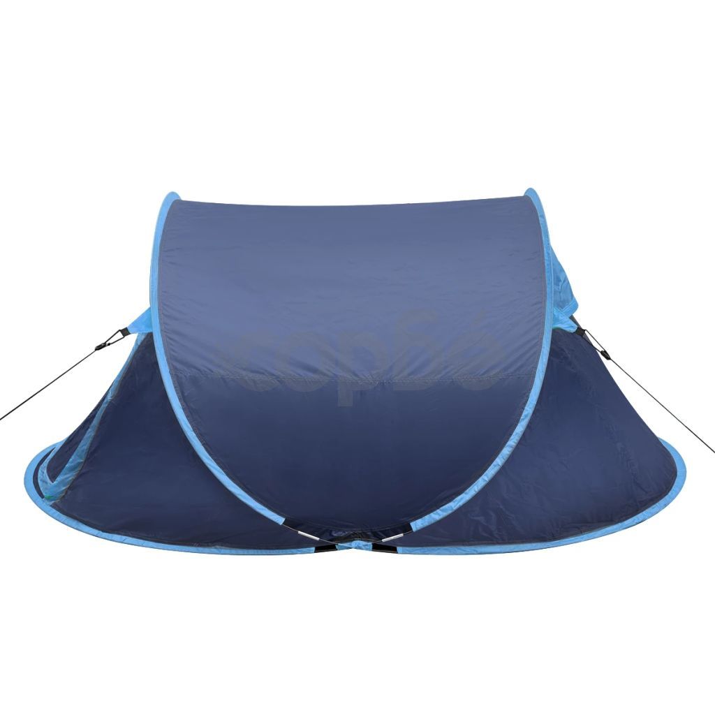 Pop-up палатка за къмпинг, 2-местна, тъмносиня/светлосиня