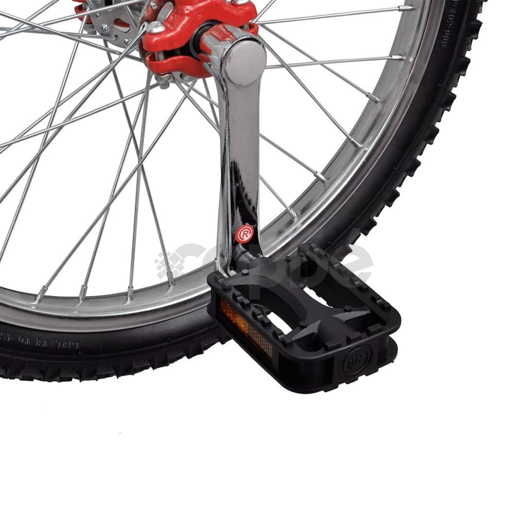 Червен регулируем едноколесен велосипед - 40 см