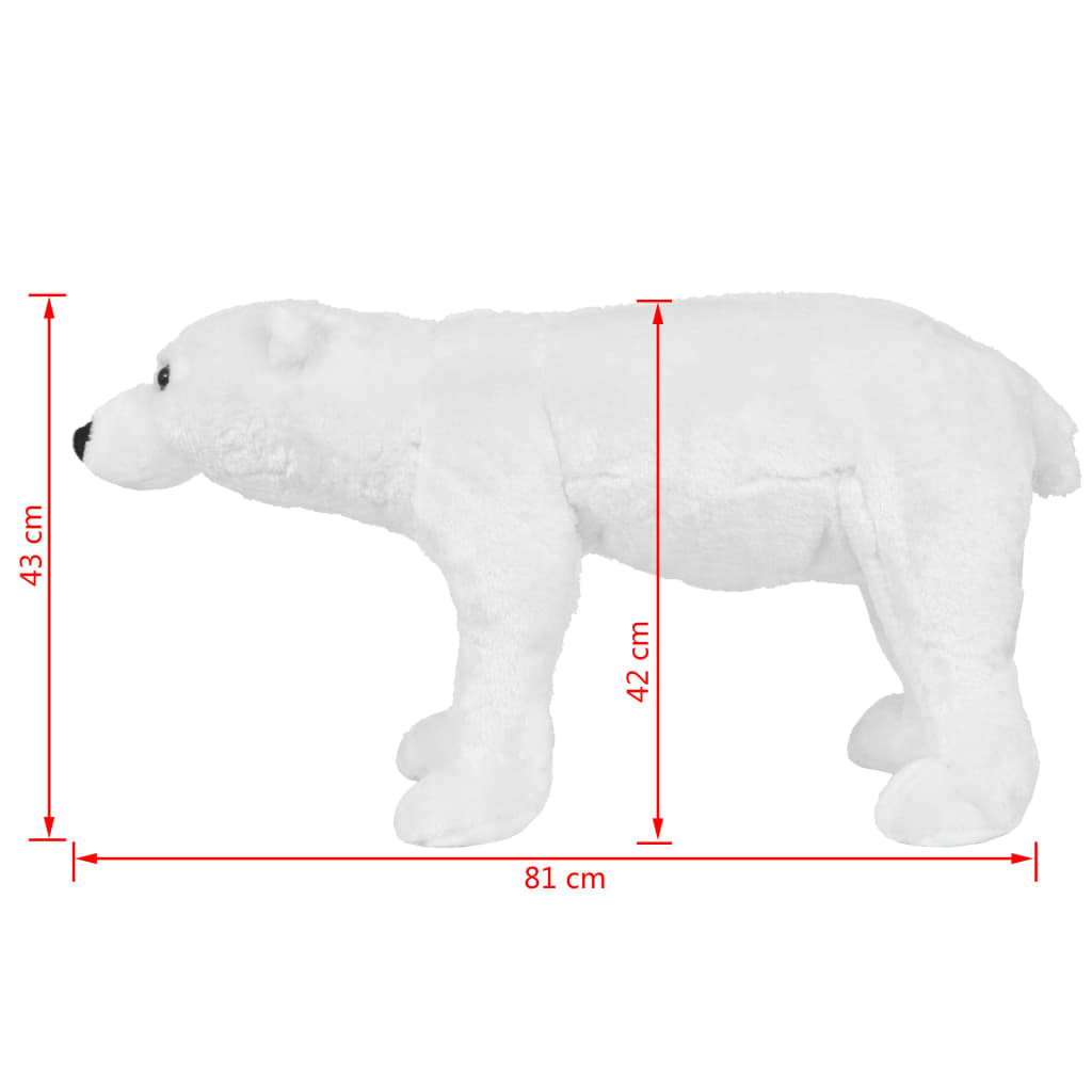 Плюшена детска полярна мечка бяла XXL